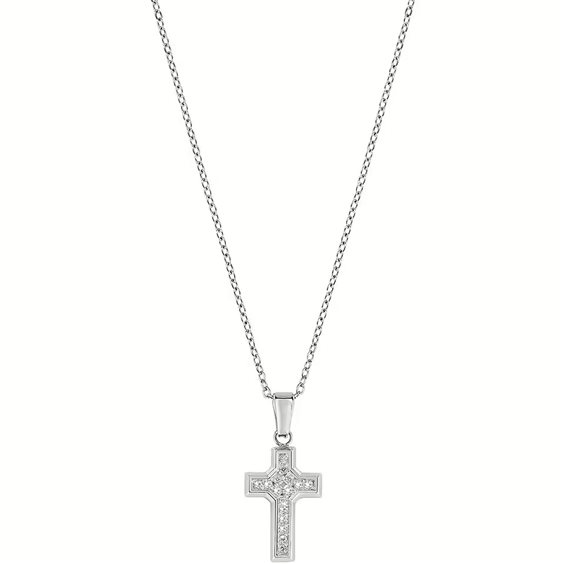 Collana Amen Donna Acciaio donna in Acciaio Zircone ACCL1805B - ACCL1805B